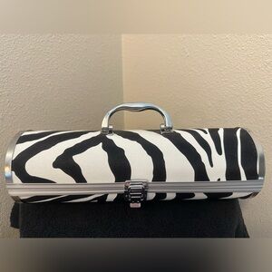 Gala Zebra Pattern Cylindrical Wine Purse Carrier